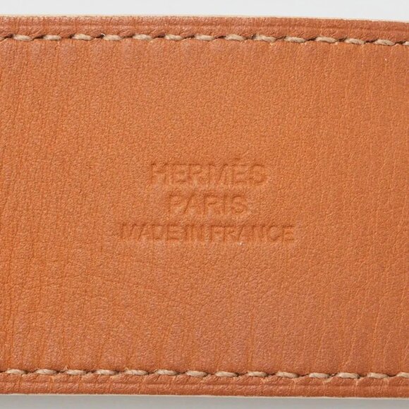 Hermes White Epsom Leather Gold Plated Kelly Dog Bracelet - Picture 5 of 6